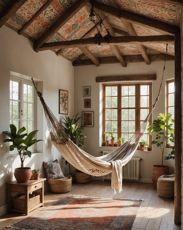 Suspended Serenity: Hang a Hammock from Your Ceiling Beams
