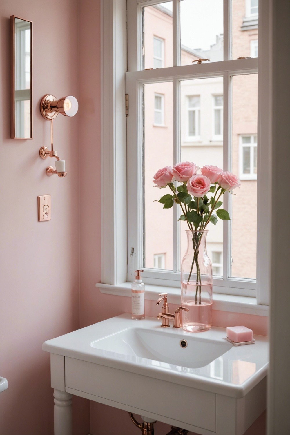 Teeny Tiny: Pink Bathroom Decor for Small Spaces