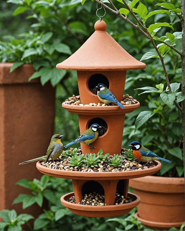 Terracotta Pot Bird Feeder