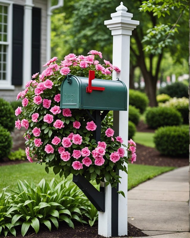 Upside-Down Mailbox with Planted Flowers