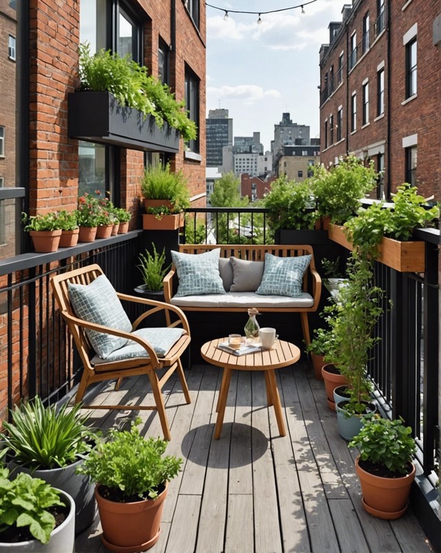 Urban Reading Oasis with Balcony and Rooftop Garden
