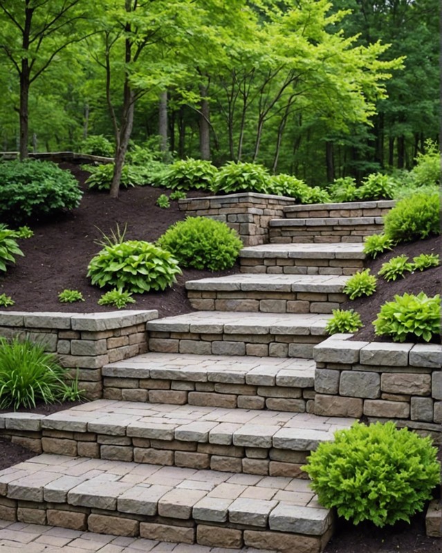 Use Retaining Walls for Steps