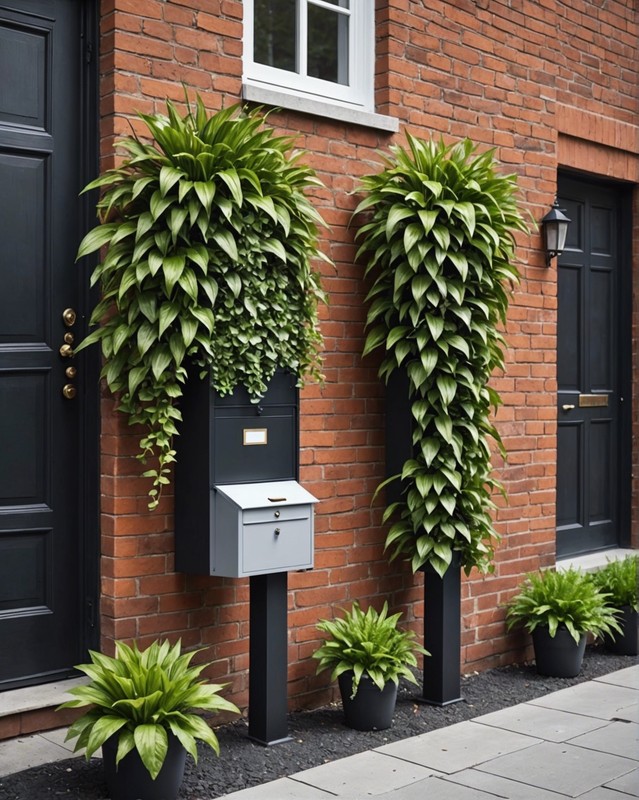 Vertical Mailbox with Vertical Planter