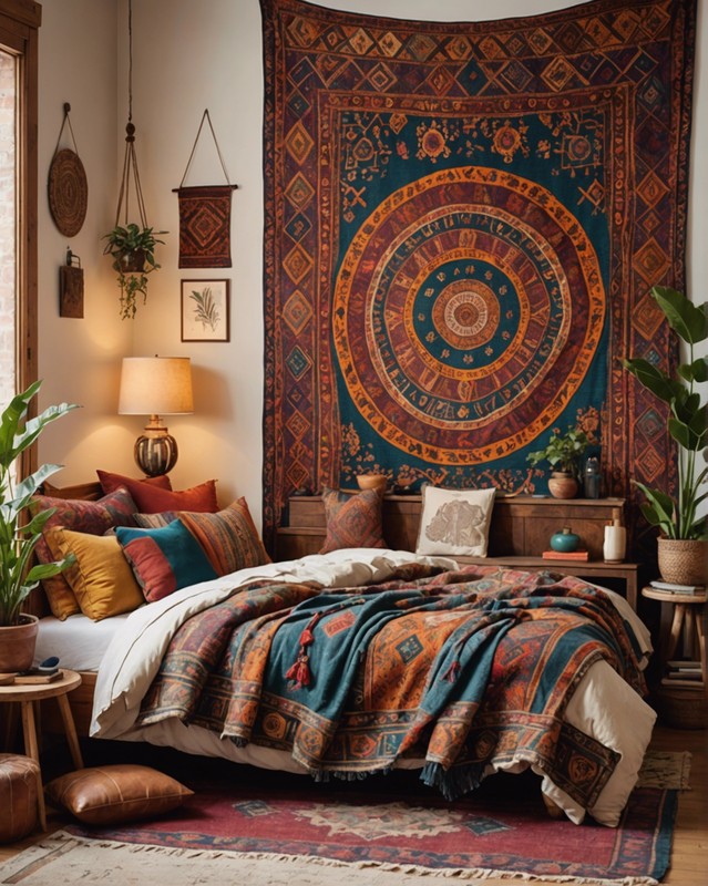 Vintage Tapestry with Ethnic Motifs