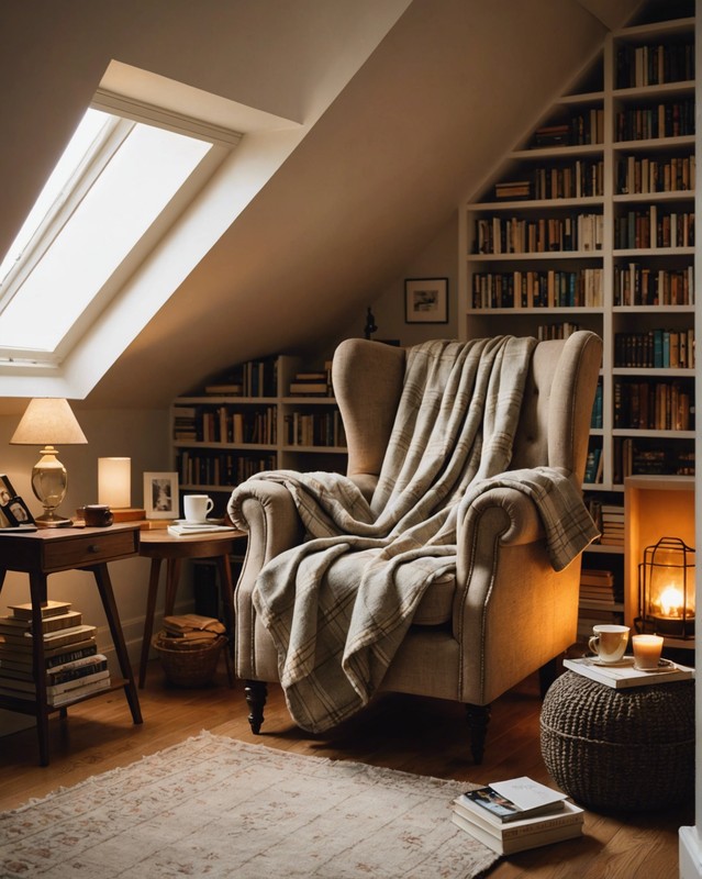 Warm and Inviting Attic Bedrooms with Throws