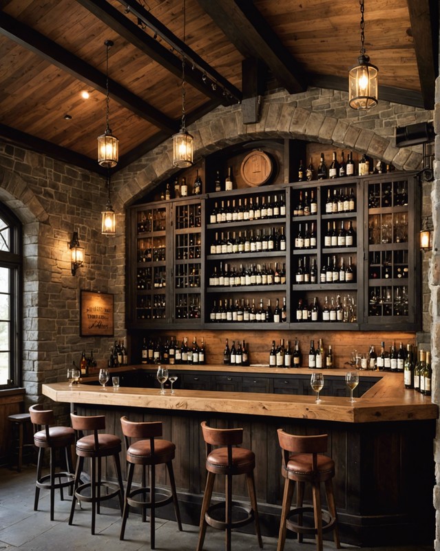 Winery-themed bar