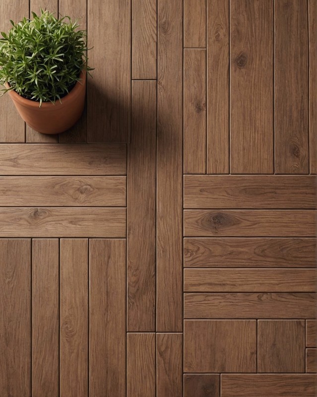 Wood-Look Tile in Warm Brown