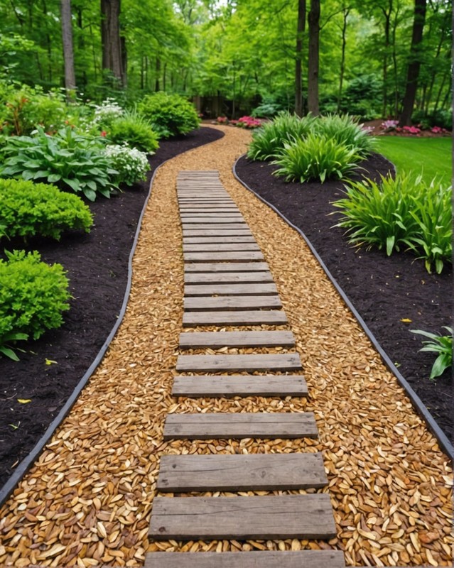 Wood Chip Path with Naturalistic Look