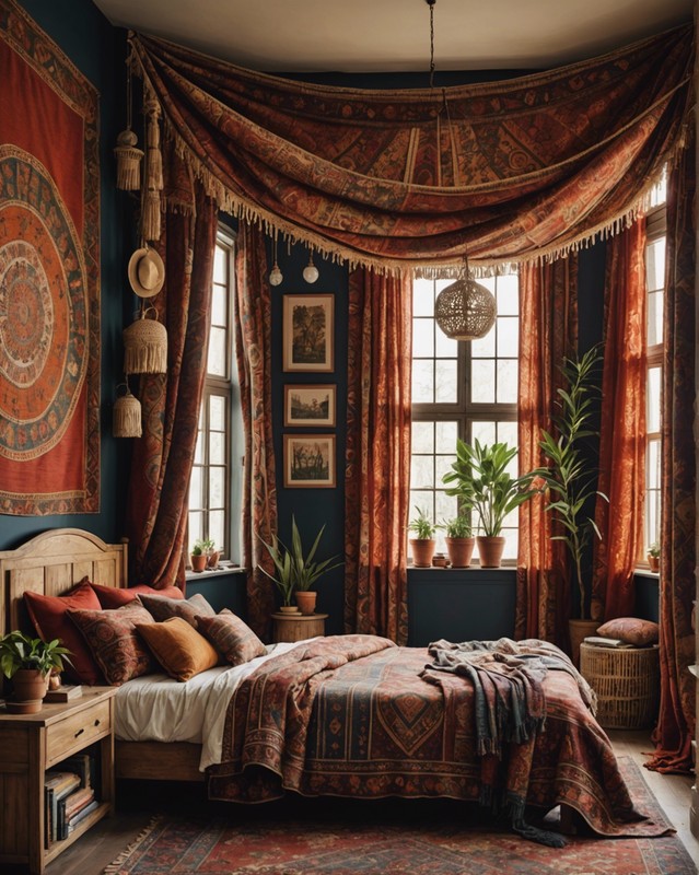 Woven tapestry curtains