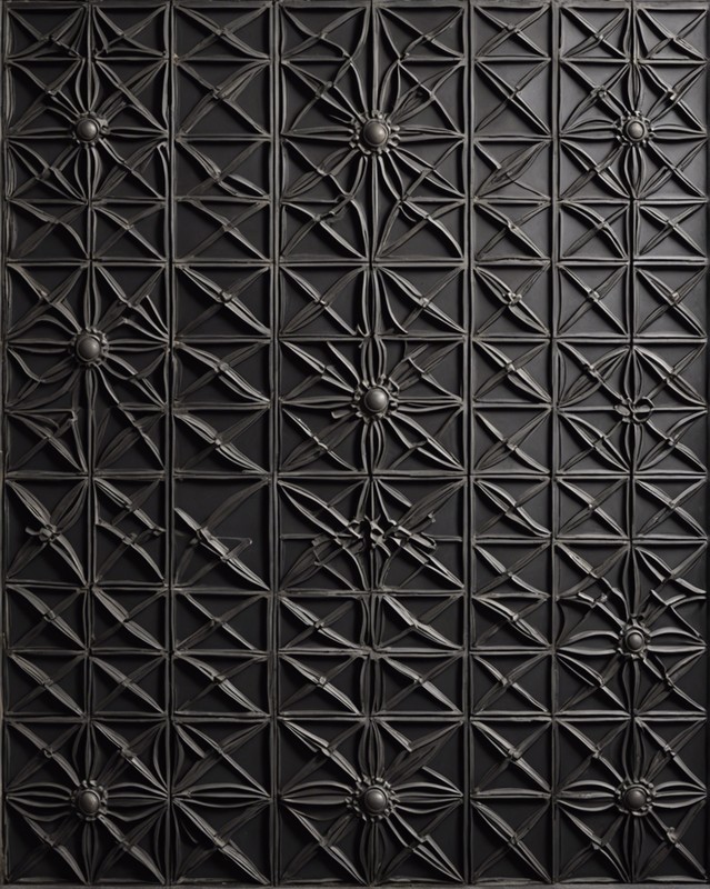 Wrought Iron Tile in Black