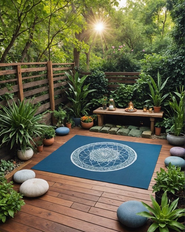 Yoga Garden with a Meditation Deck