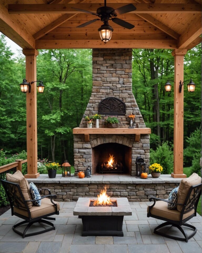 20 Super Cozy Outdoor Fireplaces for Your Backyard