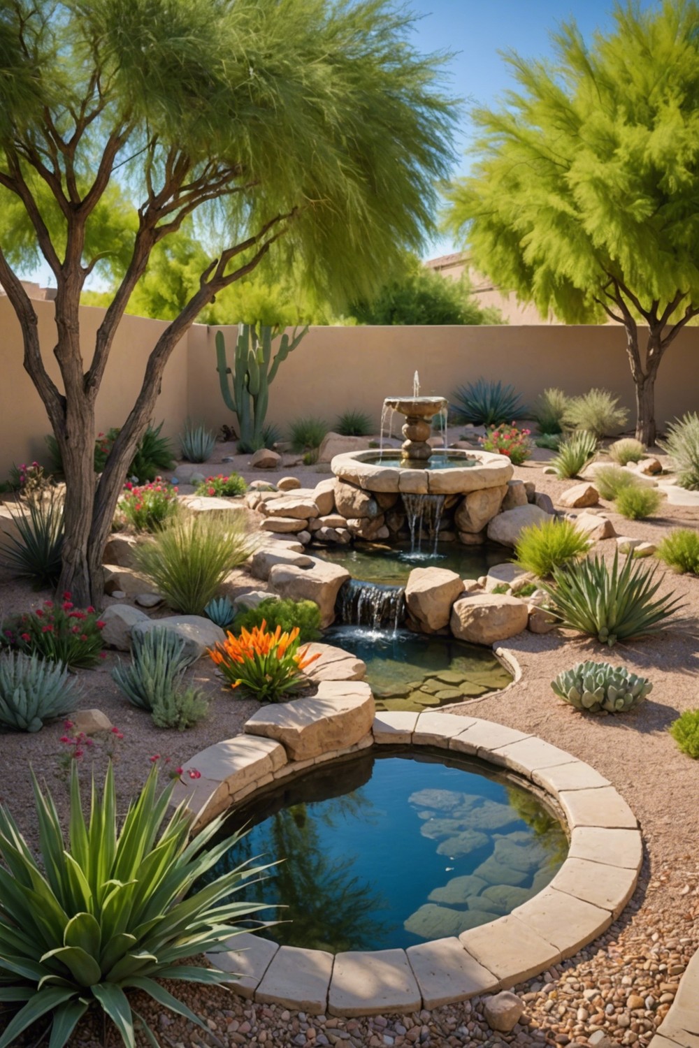 Add a Statement Piece with a Desert Water Feature