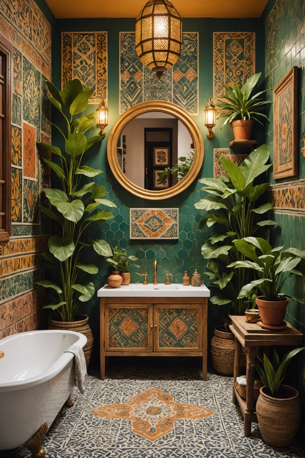 Boho Chic: Global-Inspired Patterns for a Free-Spirited Bathroom
