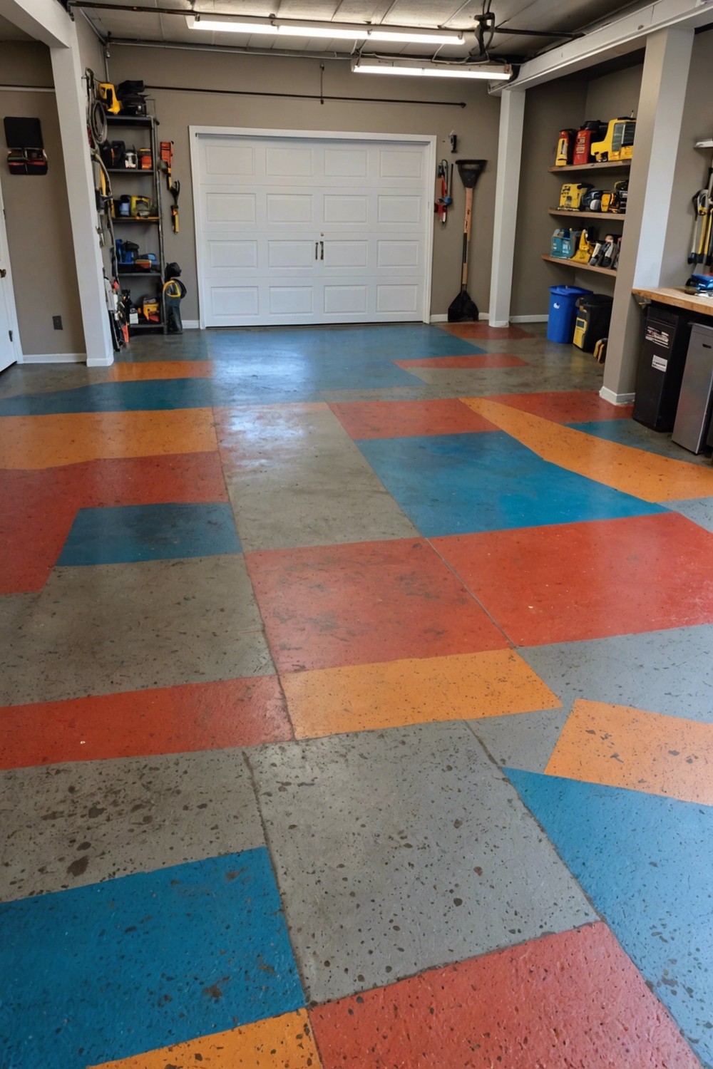 Concrete Stain: Add Color and Pattern to Your Garage Floor