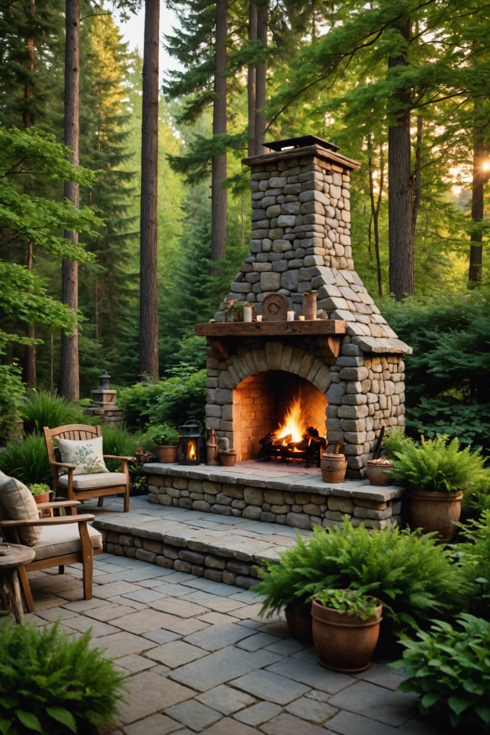 Country Cottage Fireplace: