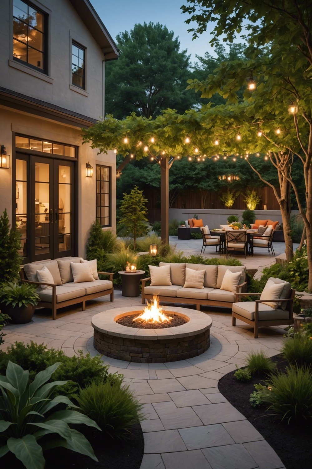Courtyard Oasis Fireplace: