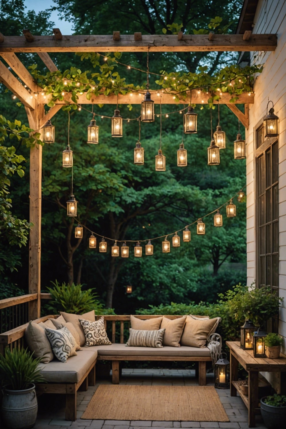 Cozy Outdoor Decor with Rustic Accents