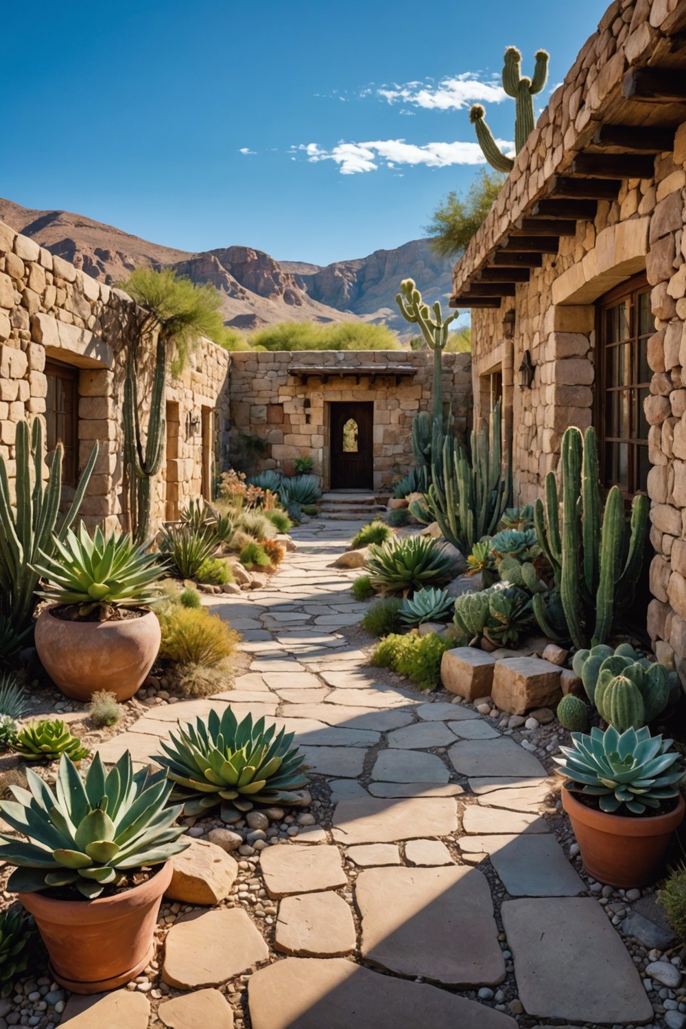 Create a Secluded Oasis with Desert Plants and Walls