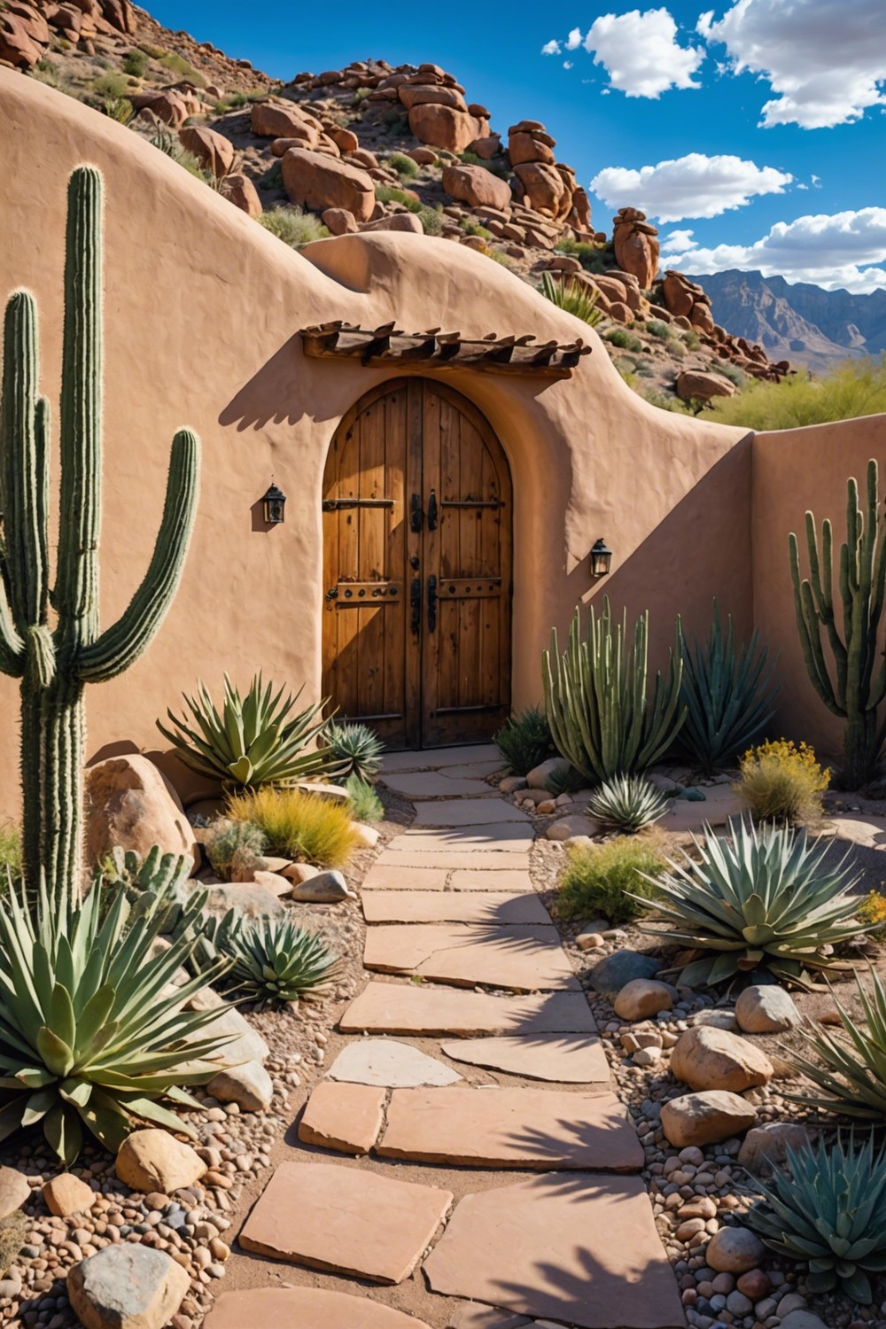 Desert Garden Entrance with Rock Accents