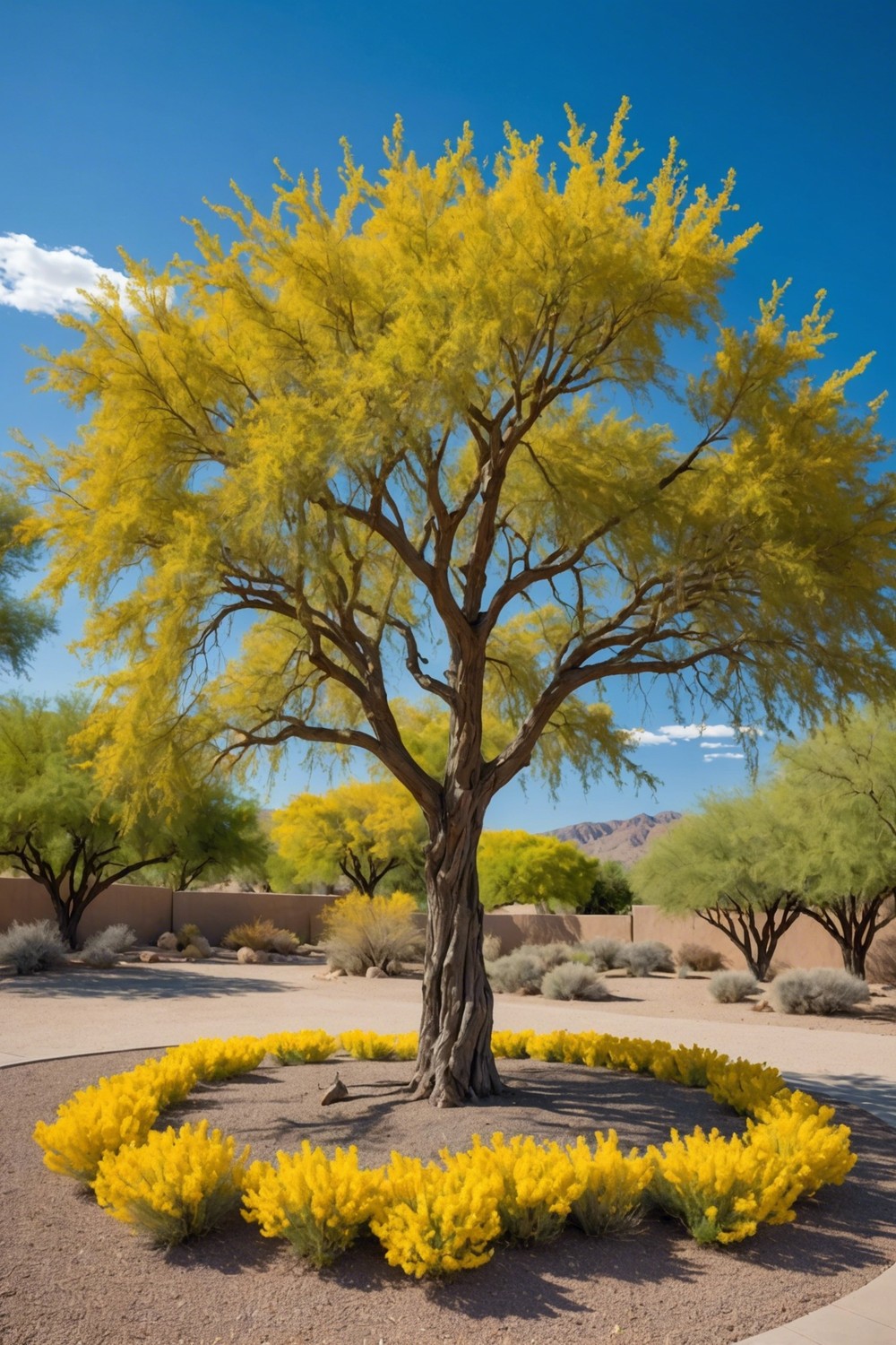 Desert Willows and Palo Verde Trees