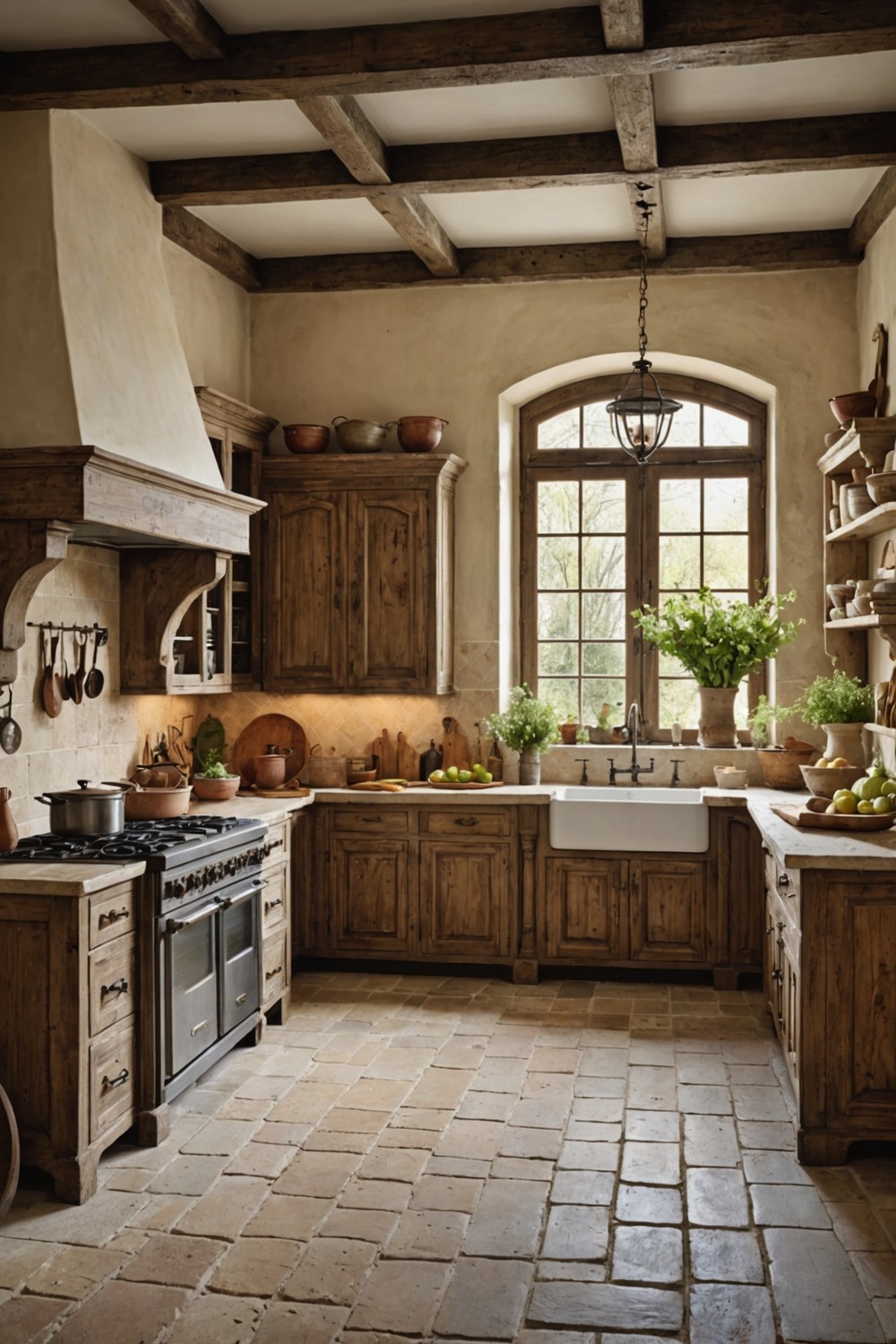 Distressed Wooden Kitchen Cabinets
