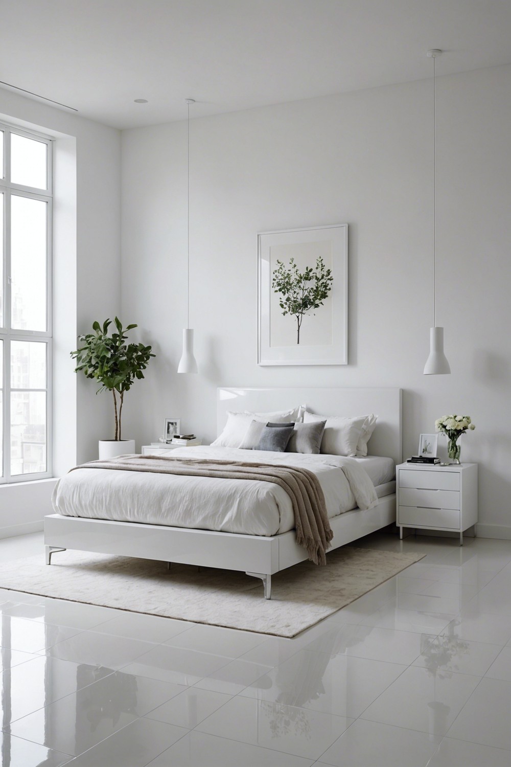 Elegant Simplicity: White on White Lacquer Furniture