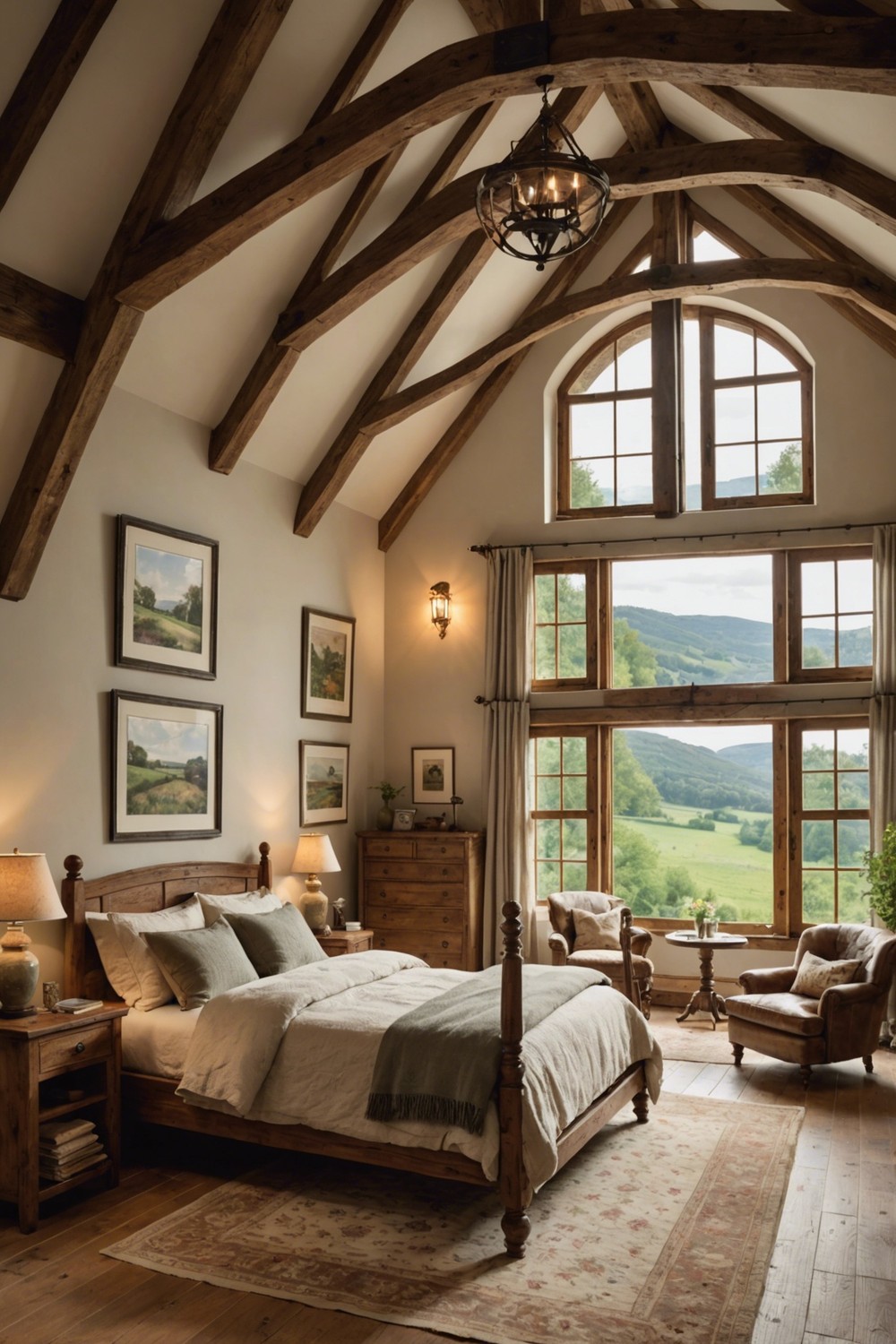 Exposed Beams for a Rural Charm