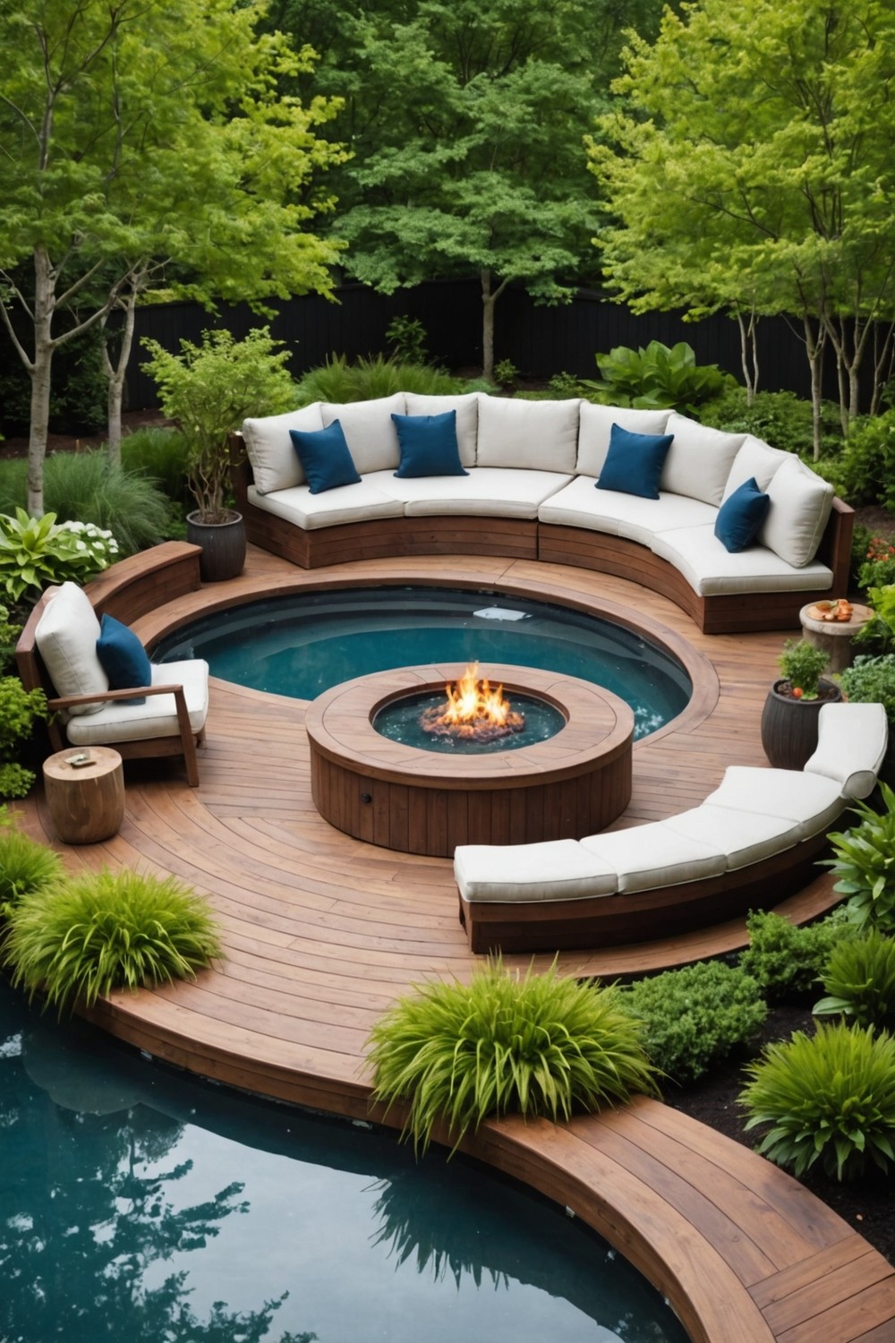 Floating Deck with Built-in Seating