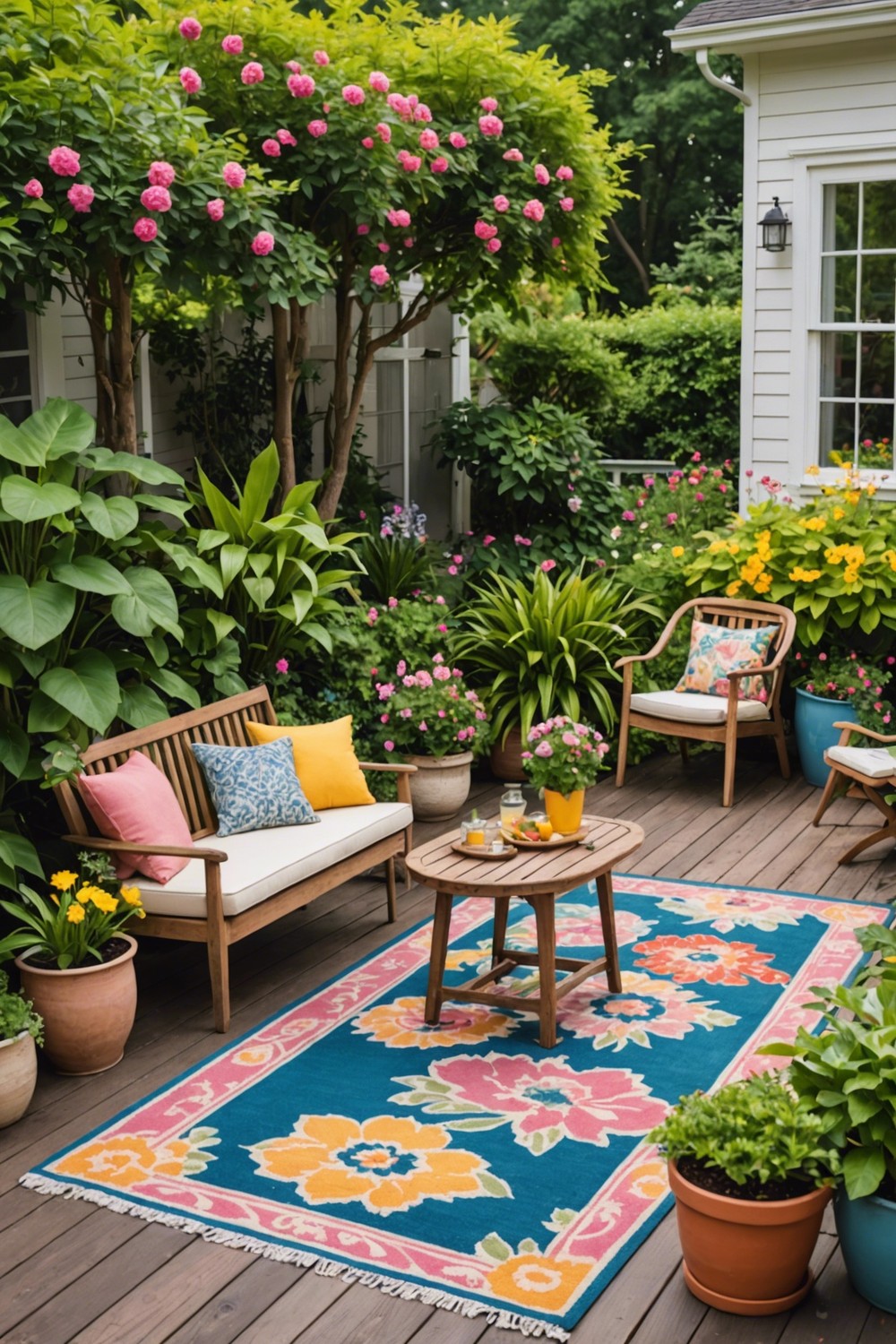 Floral-Inspired Outdoor Rugs