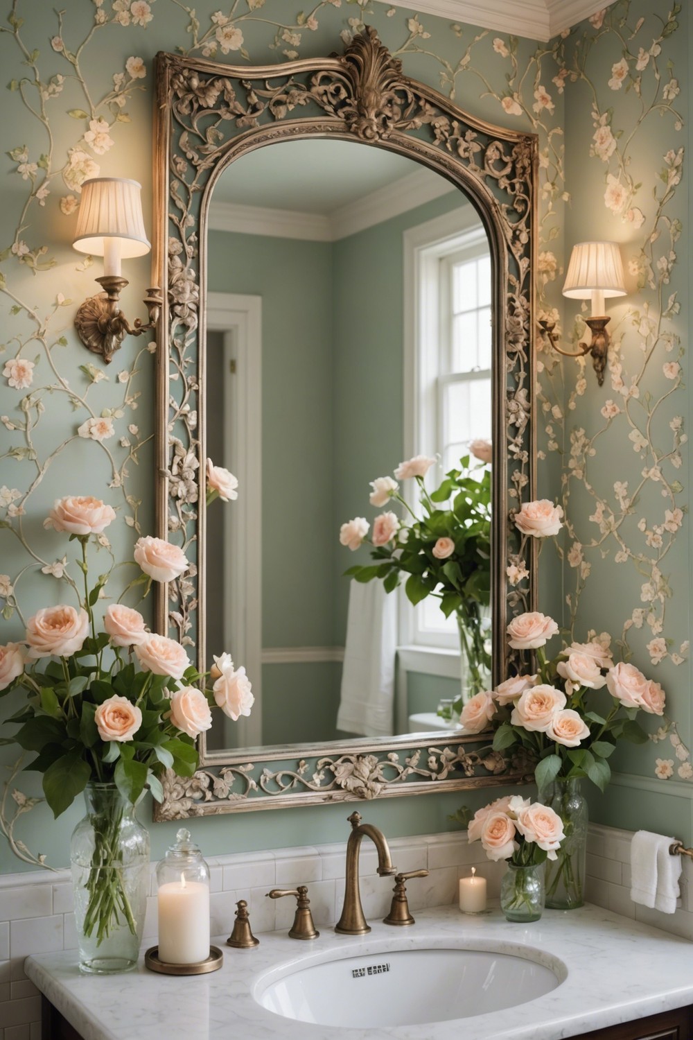 Floral Accented Mirrors for a Whimsical Feel