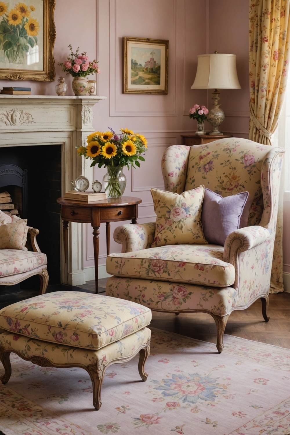 Floral Patterns in Upholstery and Fabrics