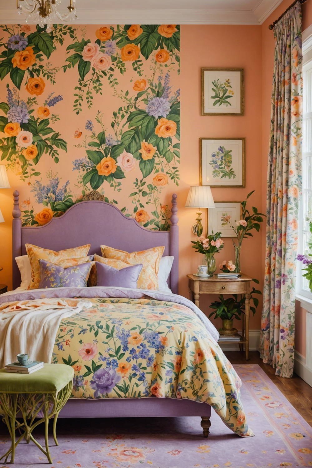 Fresh Florals: A Bedroom That Blooms with Color