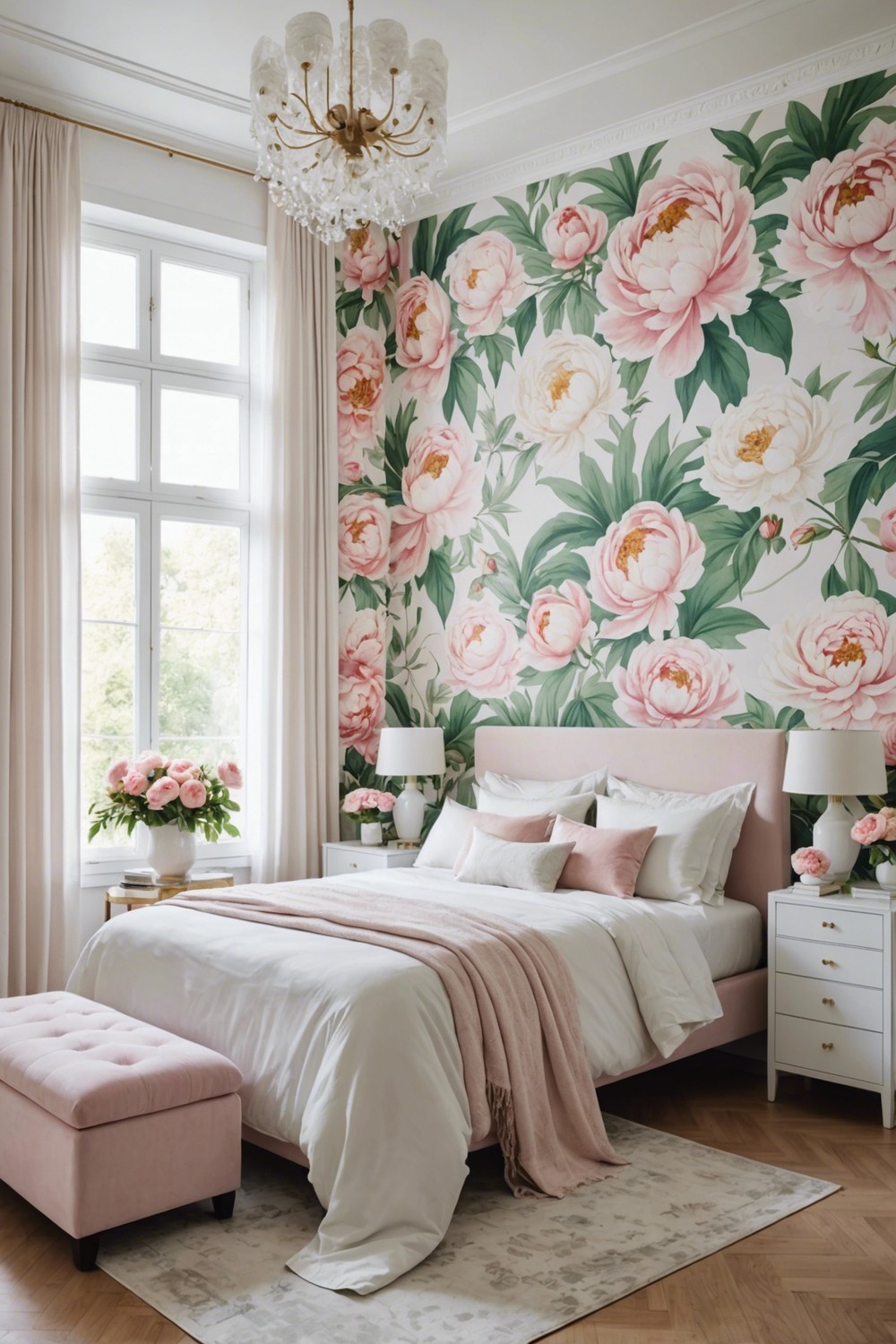 Fresh Take: White Walls with Fresh Floral Patterns