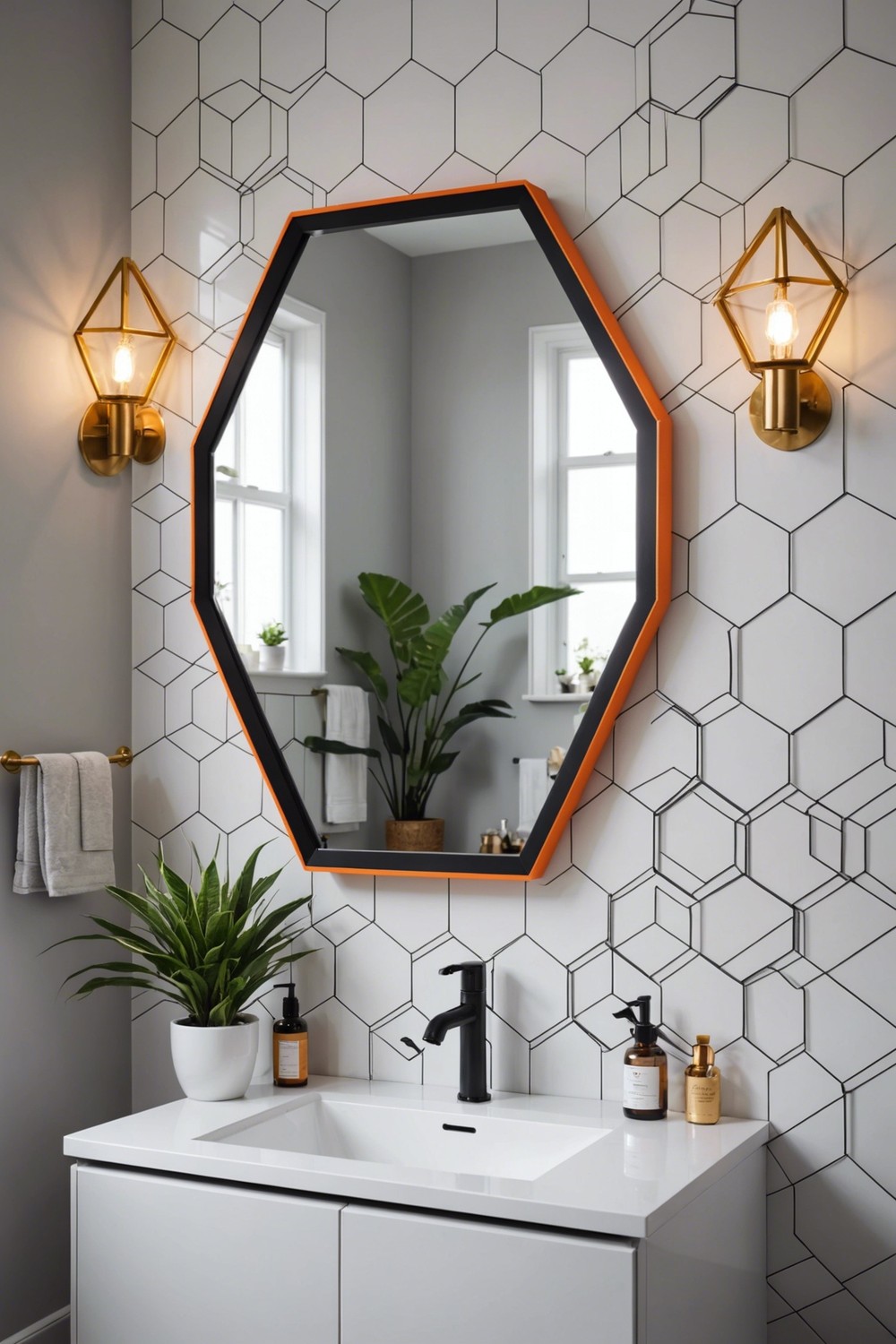 Geometric Shaped Mirrors for a Funky Look