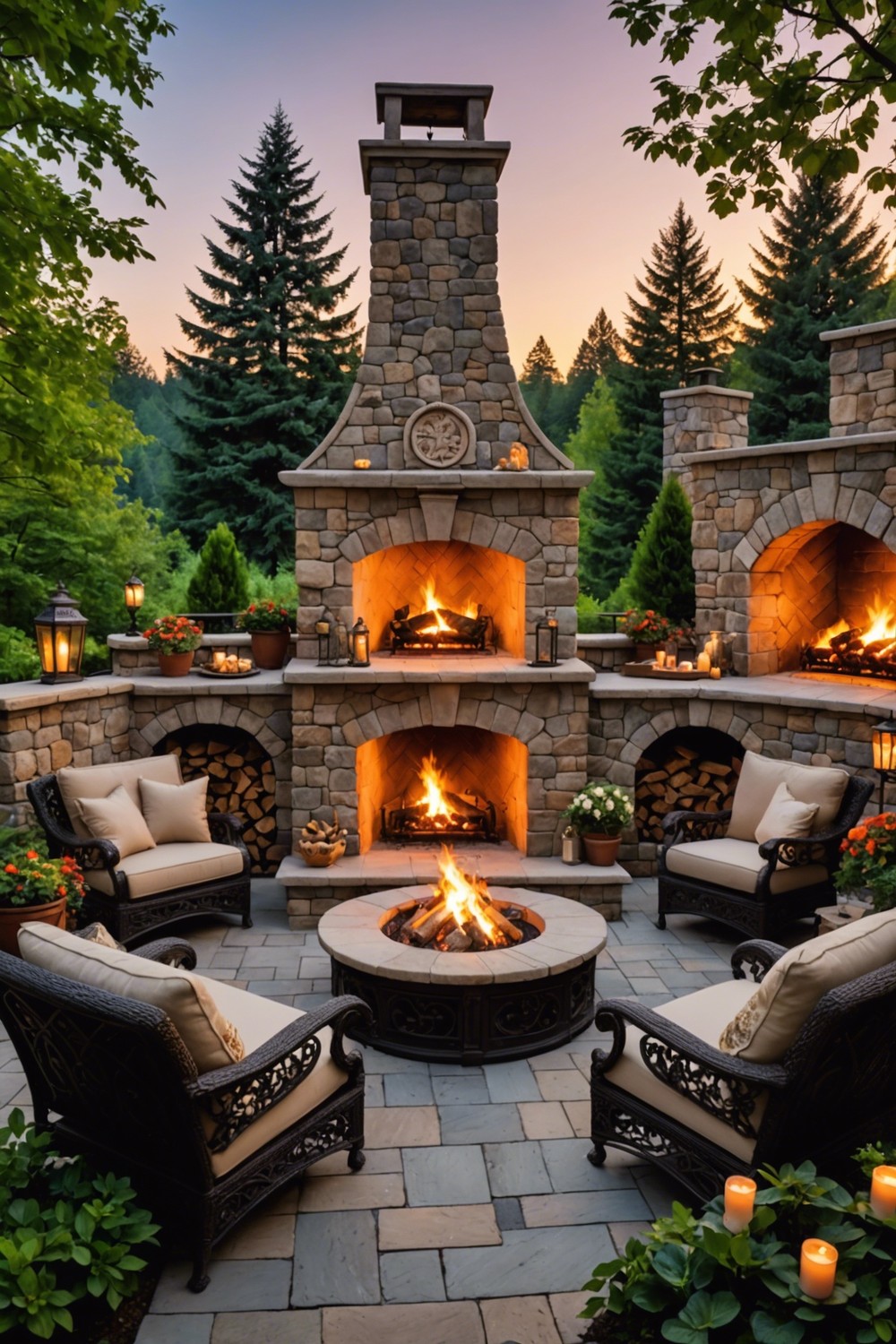 Grand Estate Fireplace: