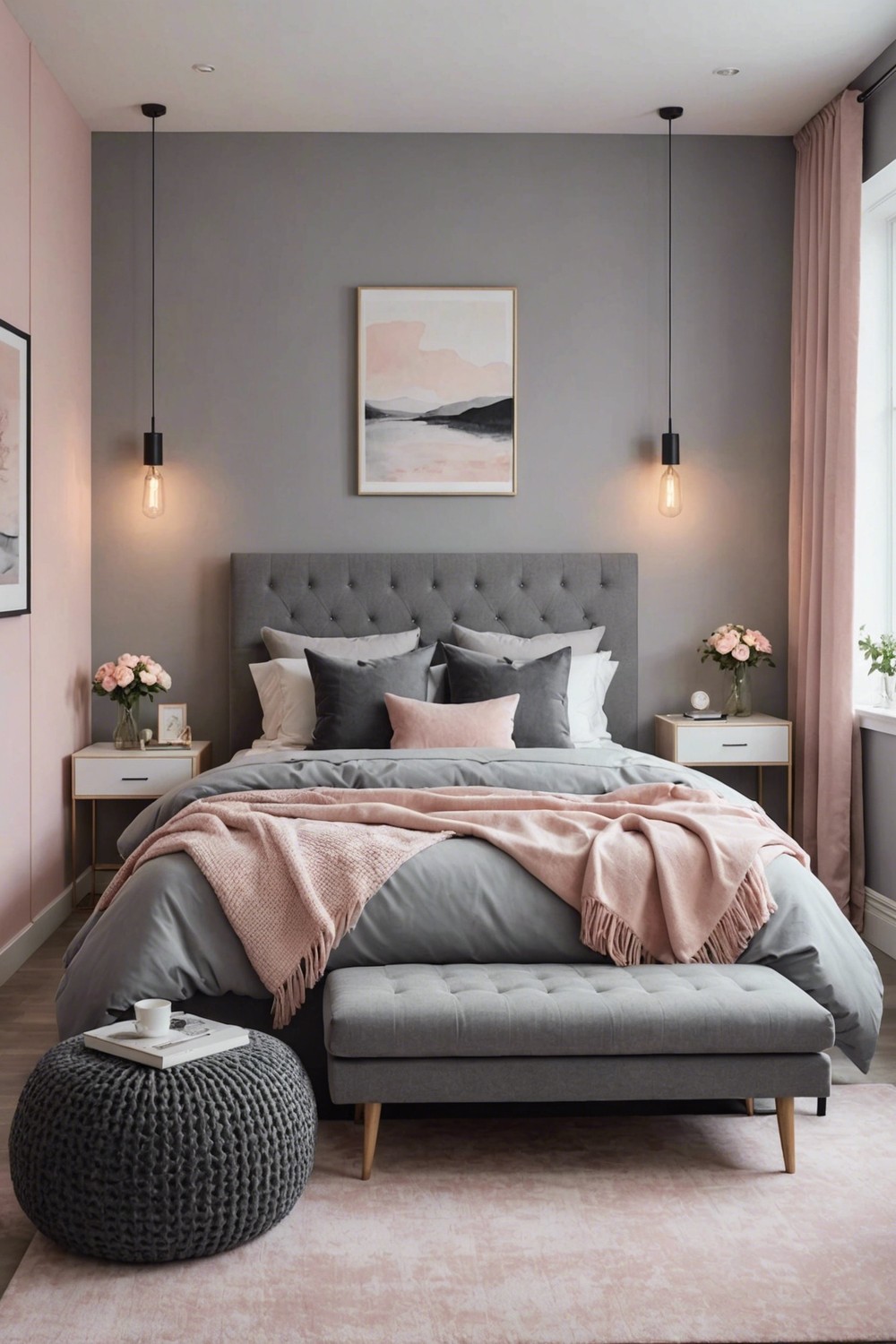 Grey and Blush Pink Colour Scheme