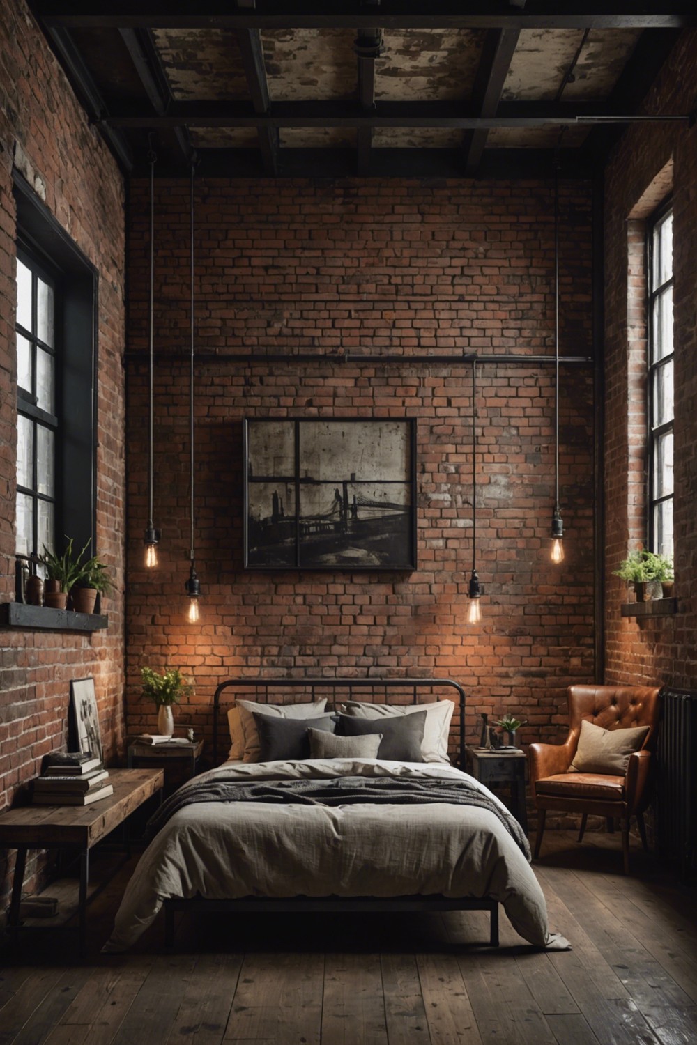 Grunge Revival: Exposed Brick Walls and Industrial Chic