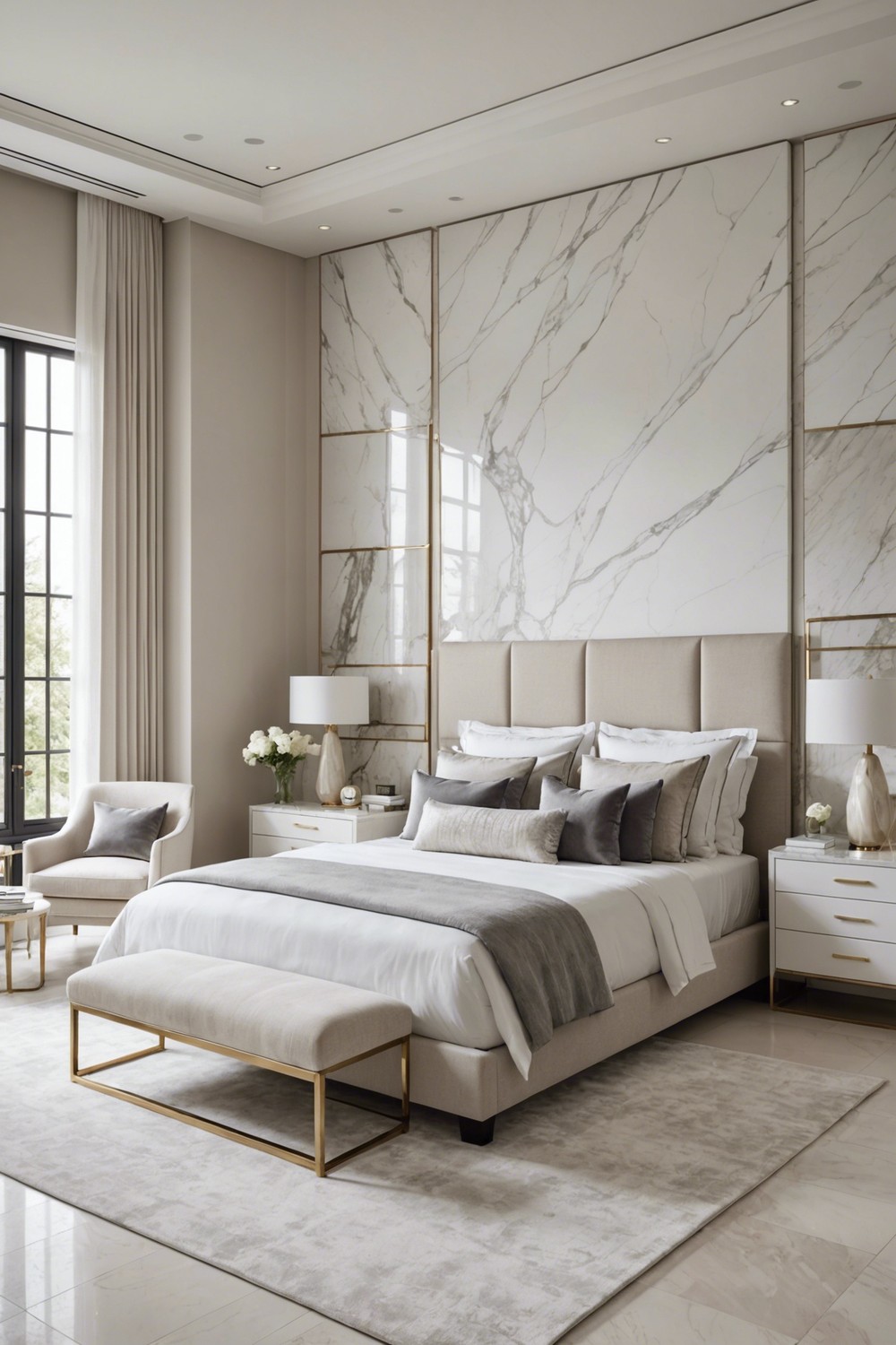 Luxe Look: White Marble Accents with Neutral Tones
