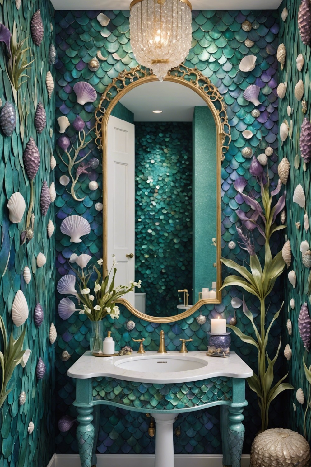 Mermaid's Grotto: Shimmering Scales and Ocean-Inspired Designs