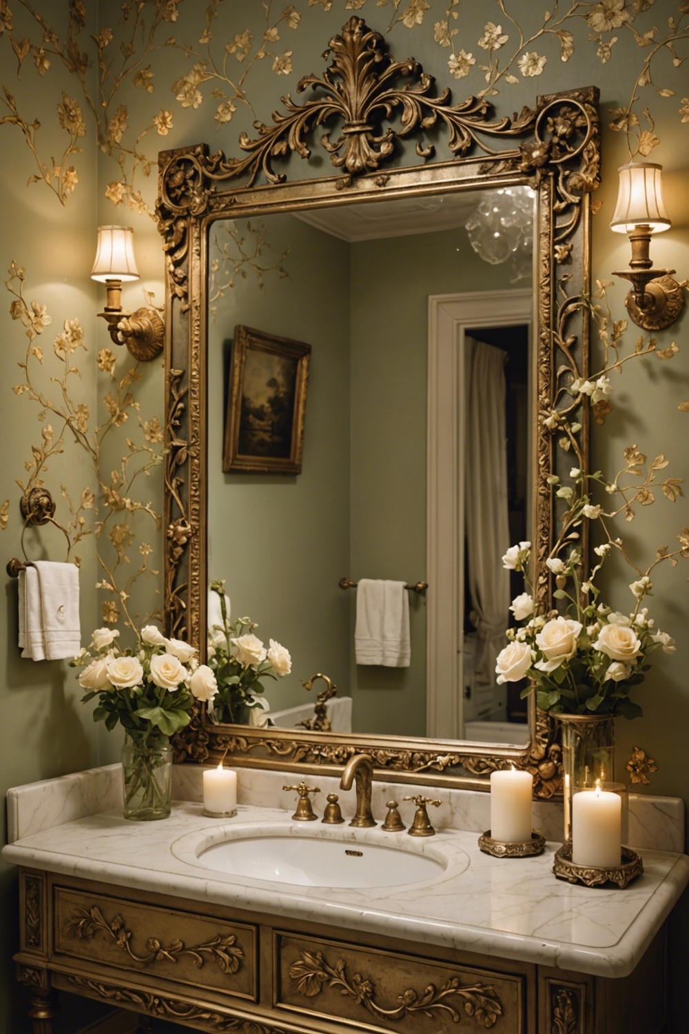 Mirrors with Etched Designs for a Vintage Look