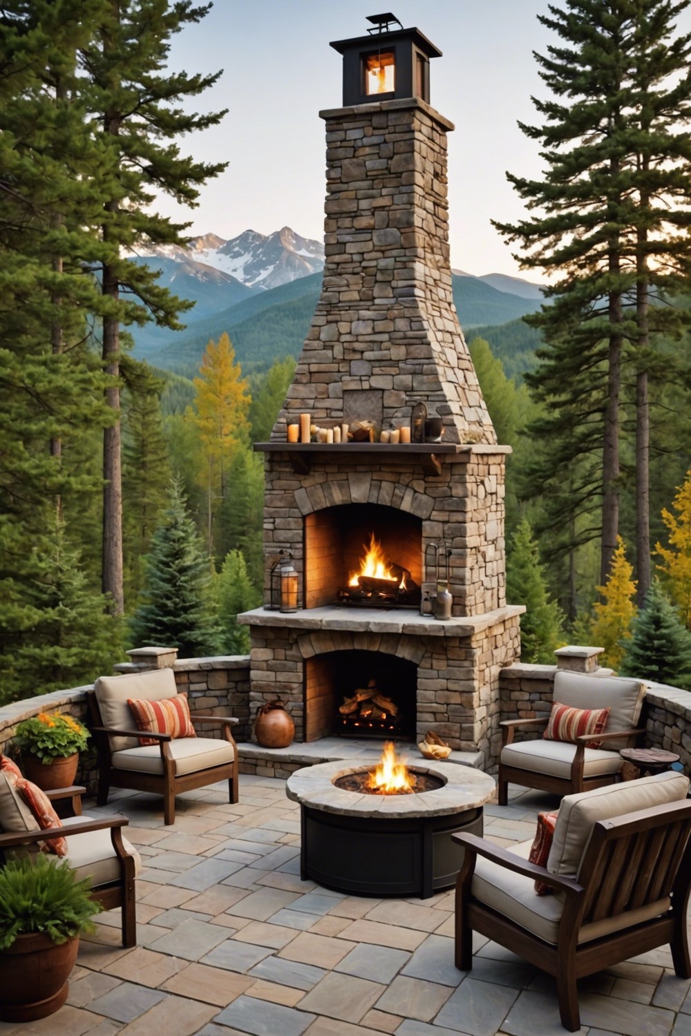 Mountain Lodge-Inspired Fireplace: