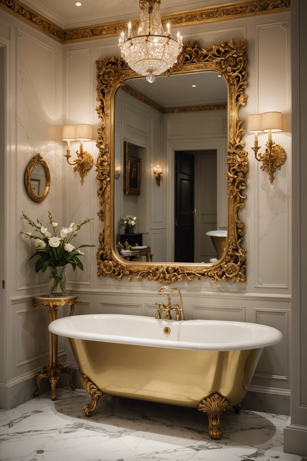 Ornate Gold Leaf Mirrors for a Luxurious Feel