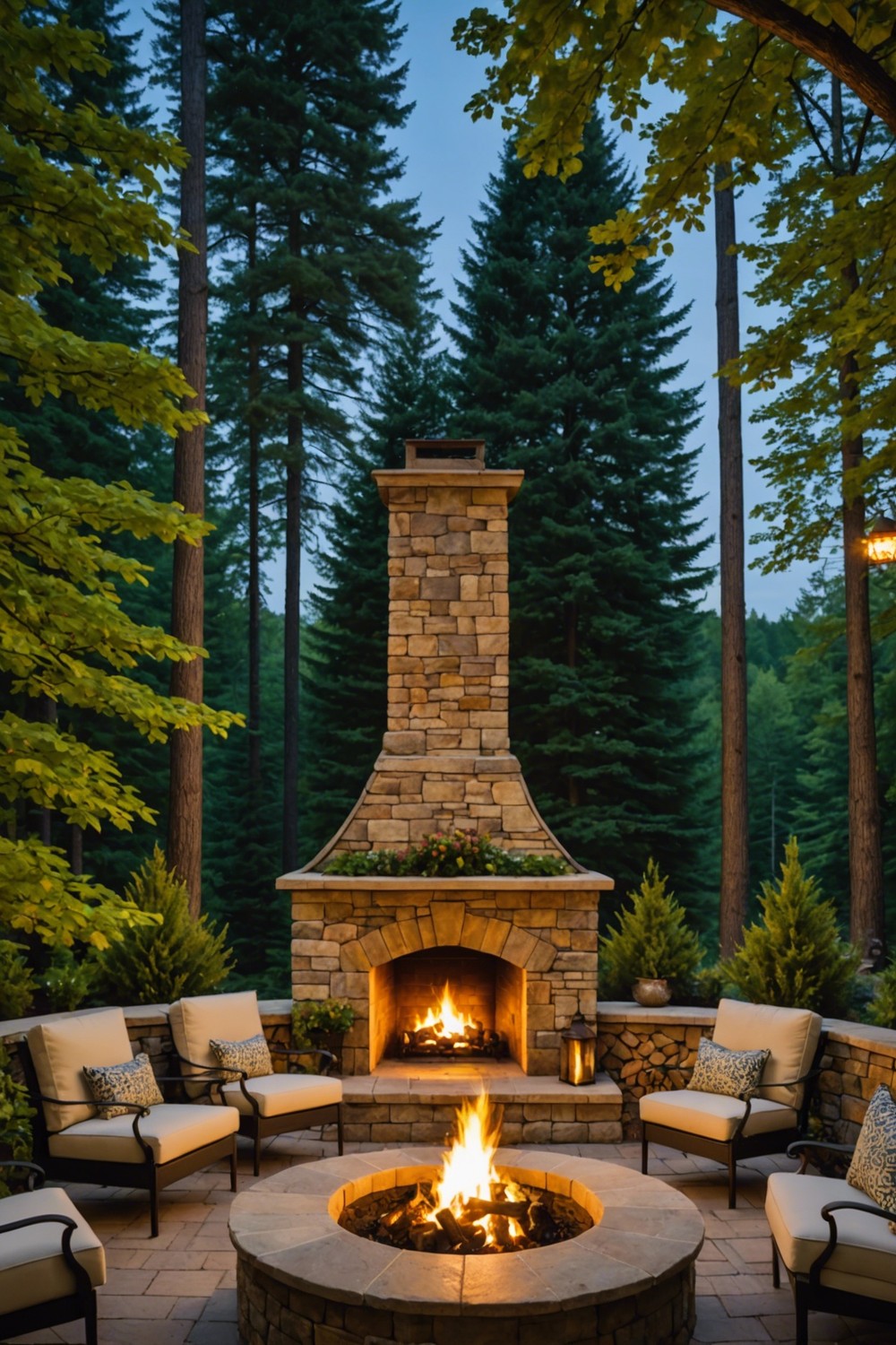 Outdoor Fireplace Pavilion: