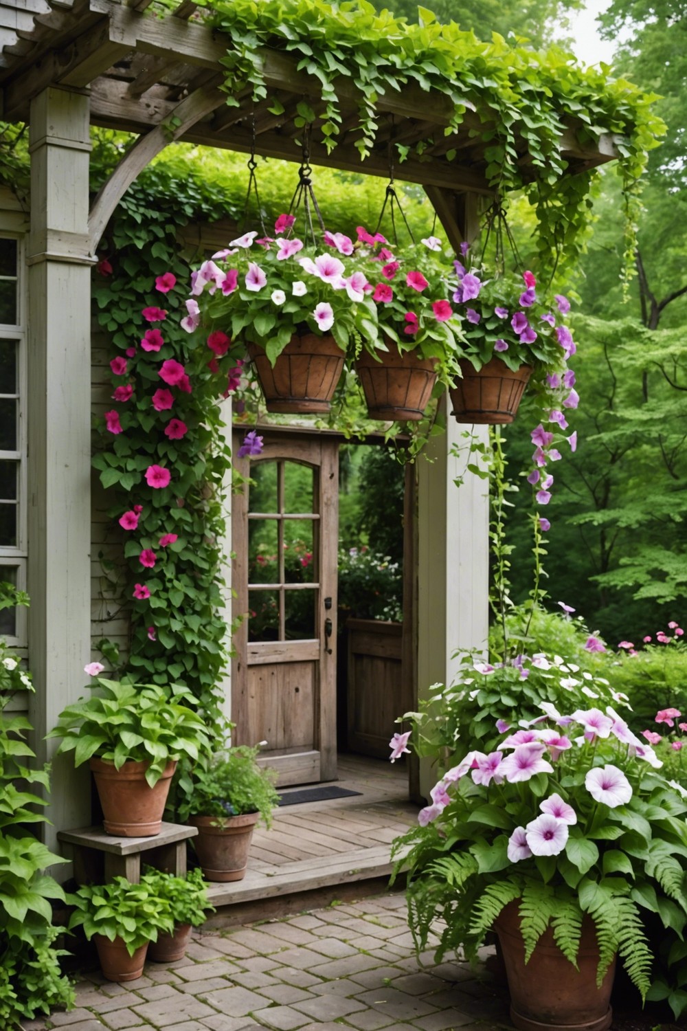 Overflowing Hanging Baskets