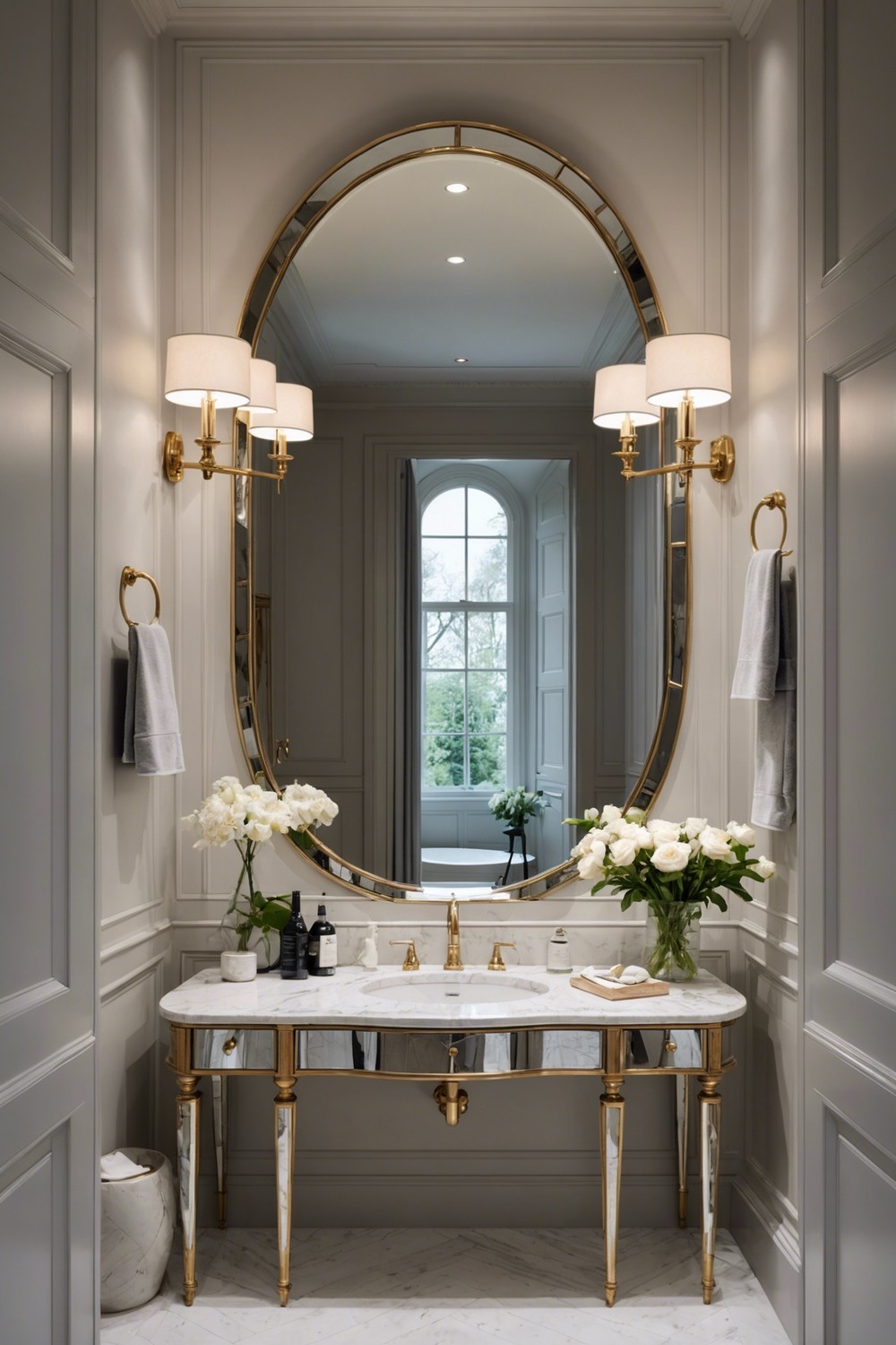 Oversized Oval Mirrors for a Dramatic Touch