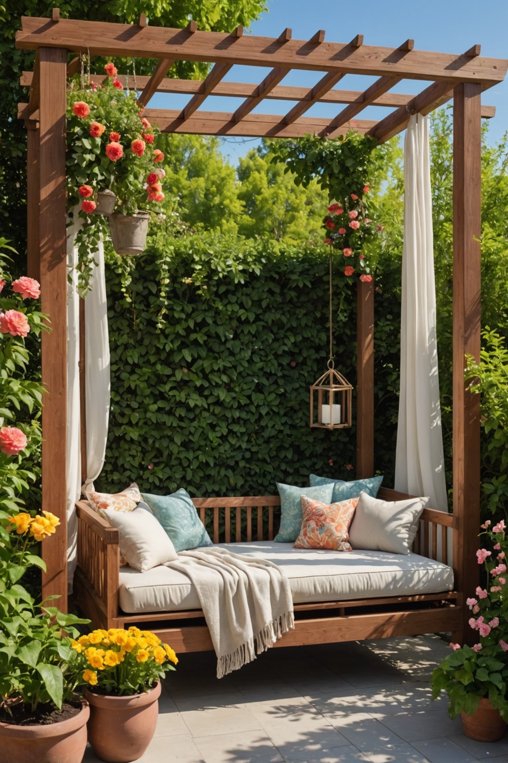 Pergola with Hanging Daybed