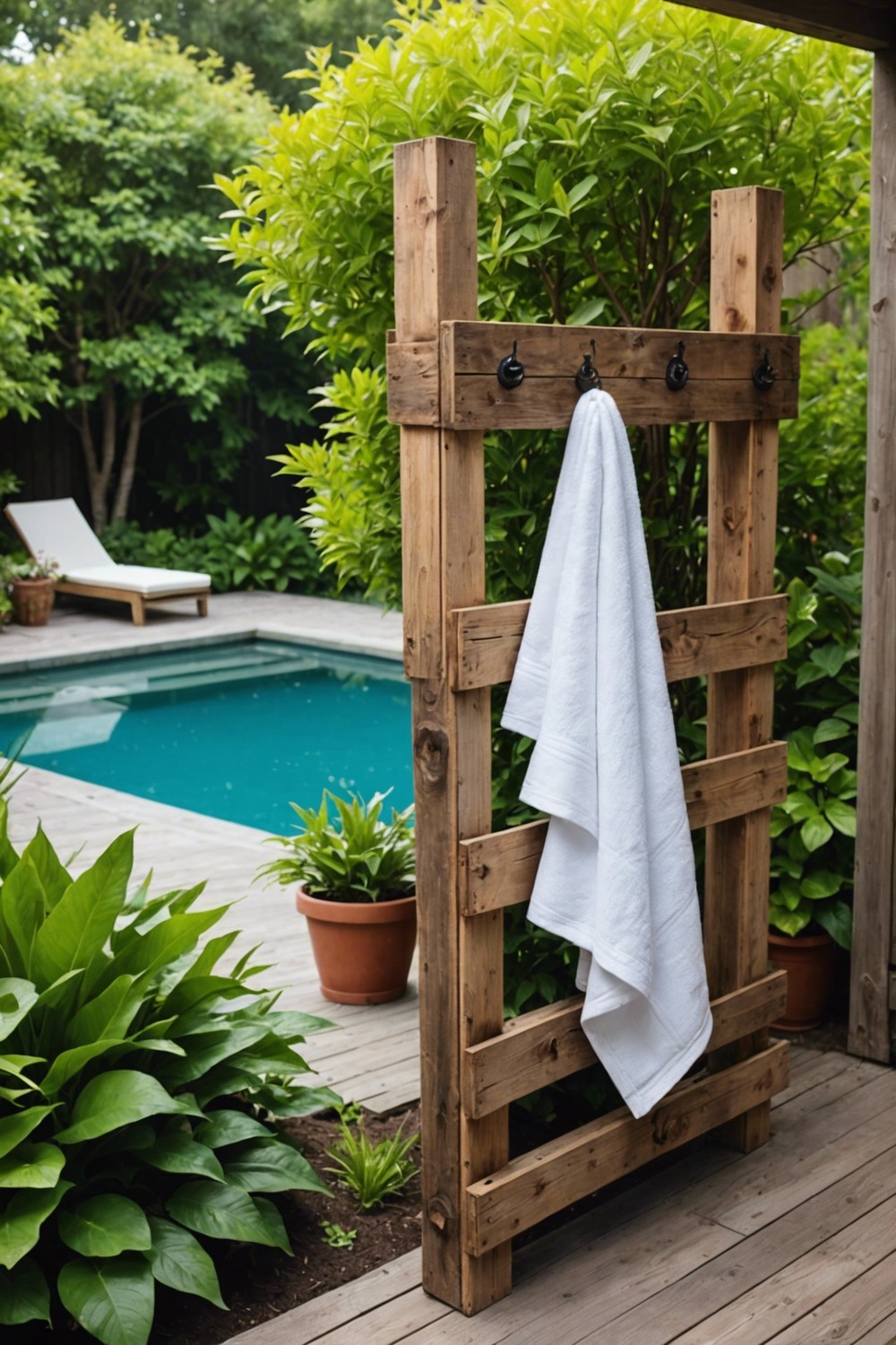 Repurposed Pallet Towel Racks with Rustic Charm