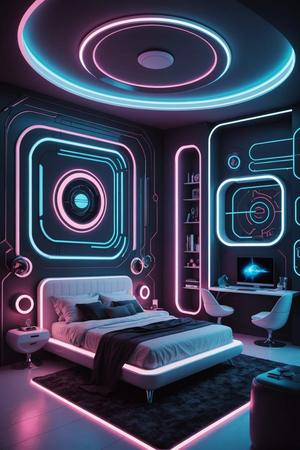 Retro Futurism: Neon Lights and Space-Age Inspiration