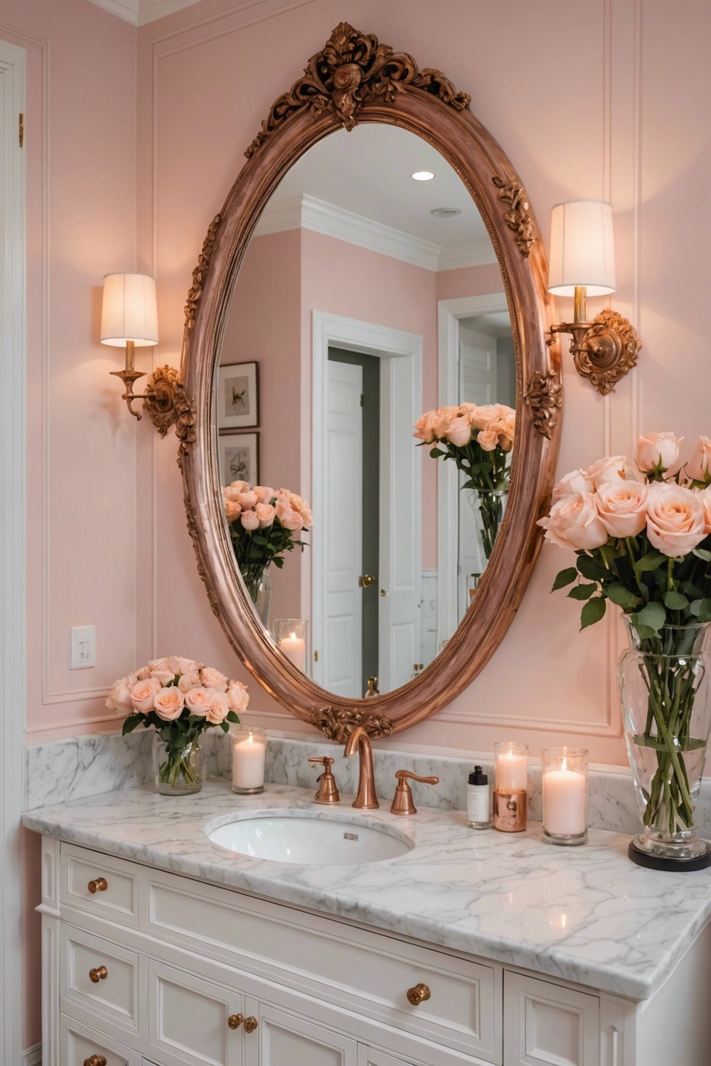 Rose Gold Mirrors for a Touch of Elegance